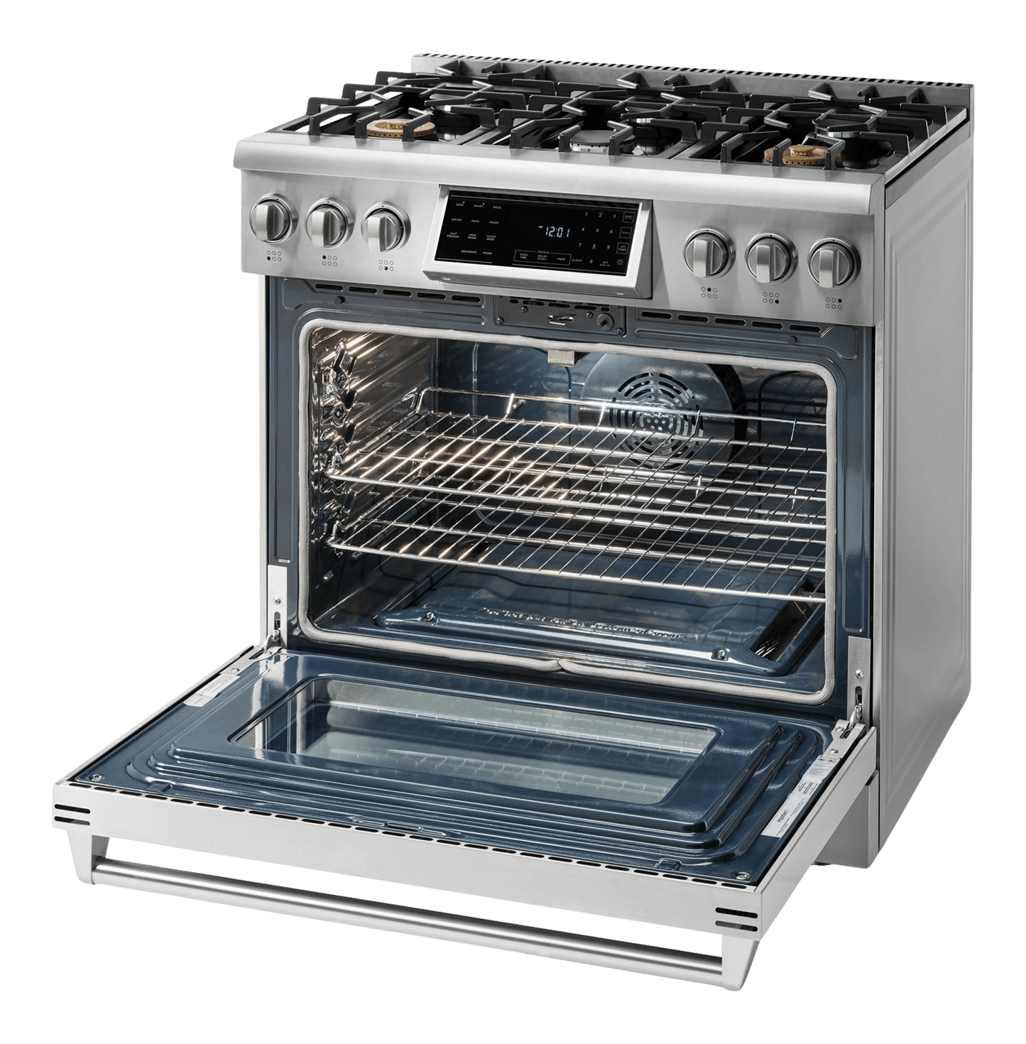 THOR KITCHEN TRG3601LP 36 Inch Tilt Panel Professional Gas Range - Liquid Propane