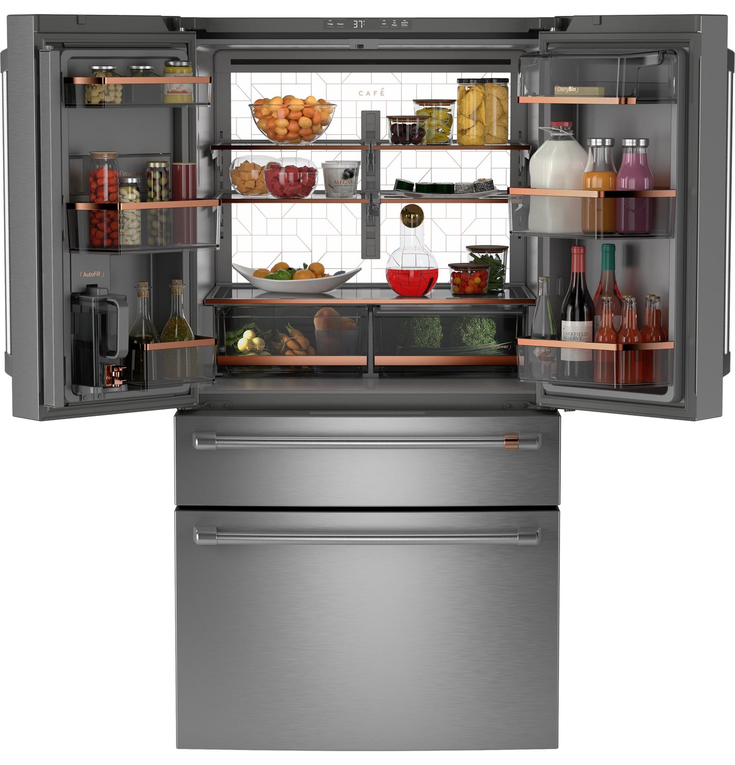 CAFE CJE23DP2WS1 Cafe Energy Star 23.2 Cu. Ft. Smart Counter-depth 4-DO...