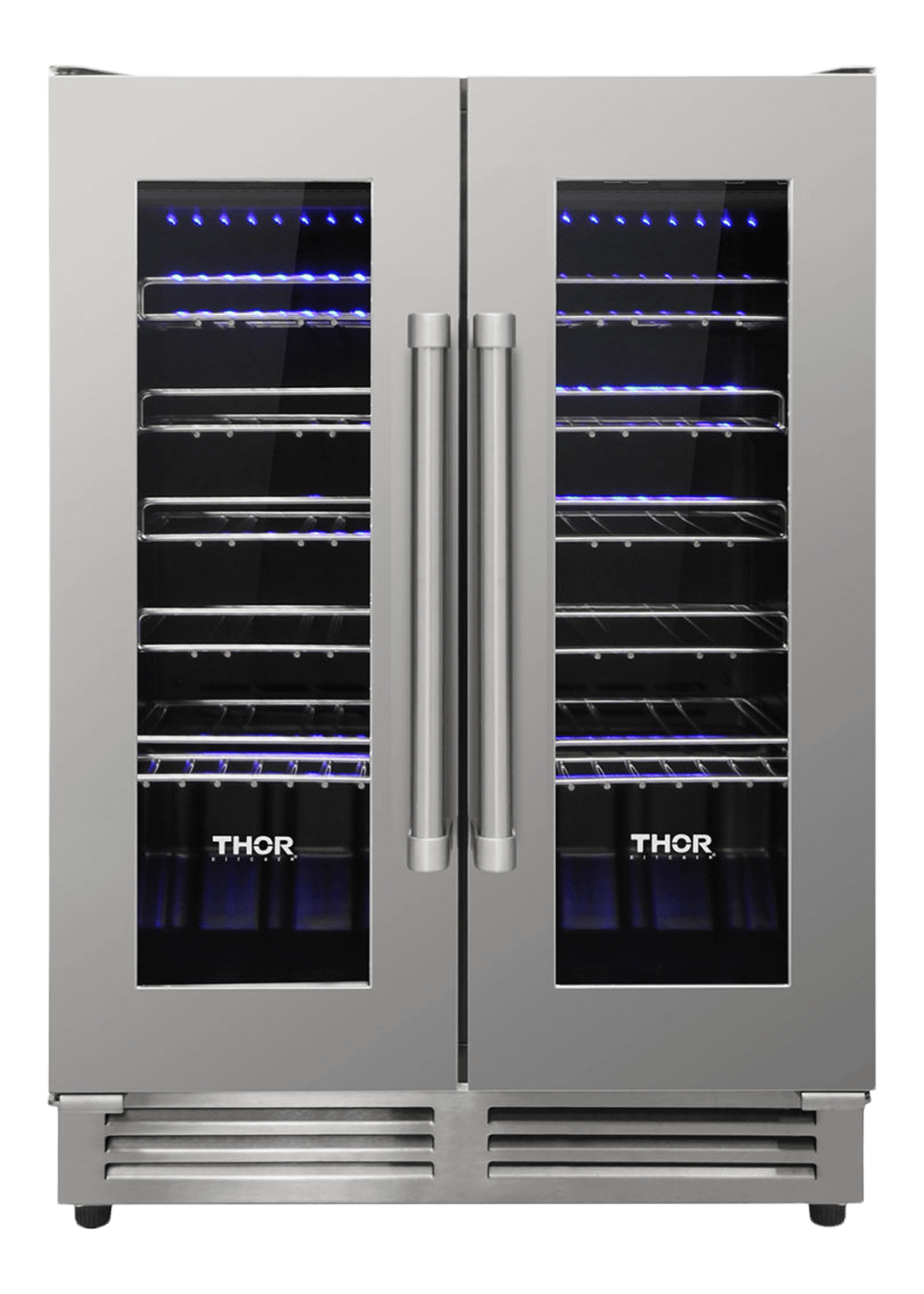 THOR KITCHEN TWC2402 Thor Kitchen 42 Bottle Dual Zone French Door Built-in Wine Cooler