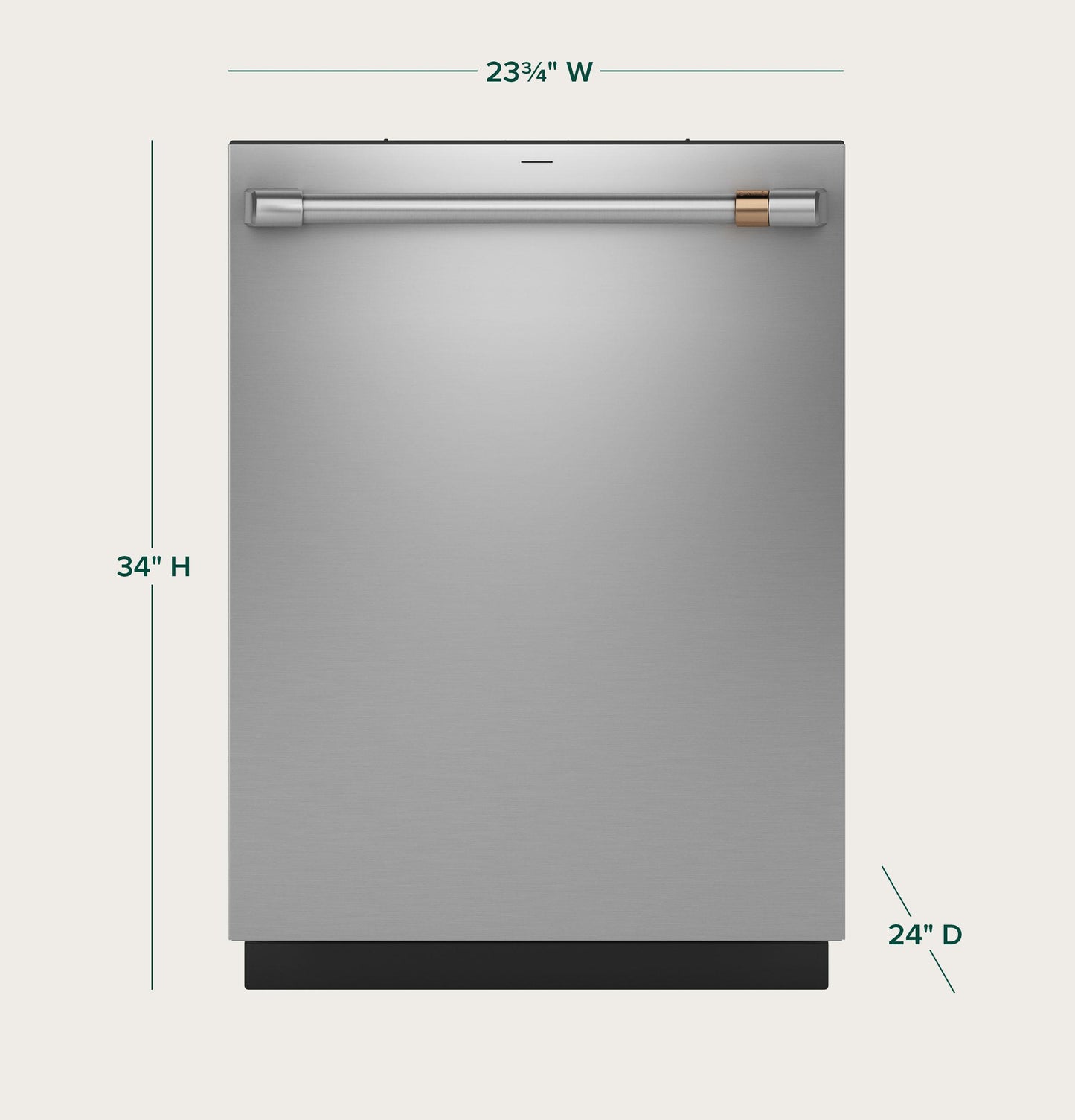 CAFE CDT828P2VS1 Cafe Customfit Energy Star Stainless Interior Smart DISHW...