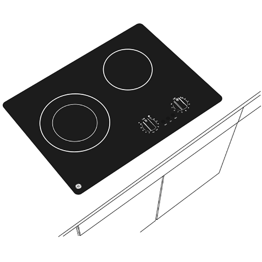 GE APPLIANCES JP3021DPBB Ge 21"" Electric Radiant Cooktop