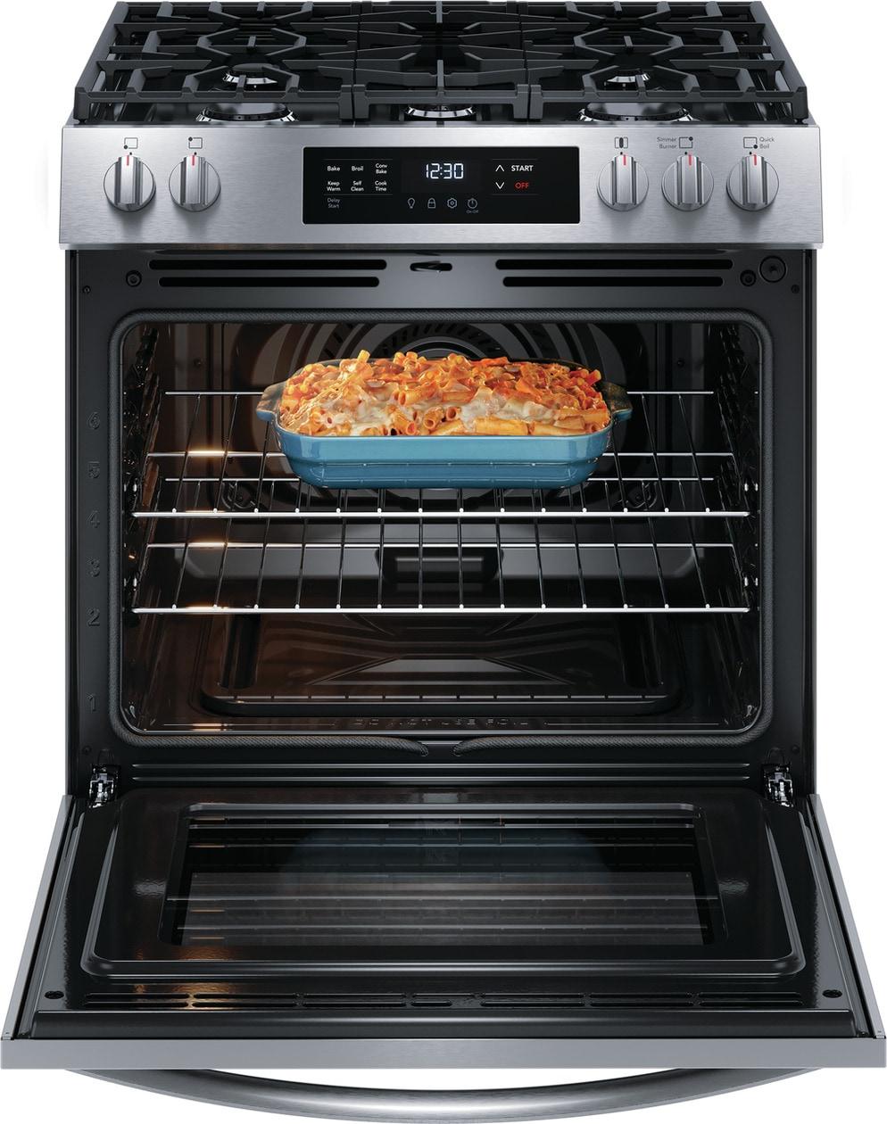 FRIGIDAIRE FCFG3083AS Frigidaire 30"" Front Control Gas Range With Convection Bake