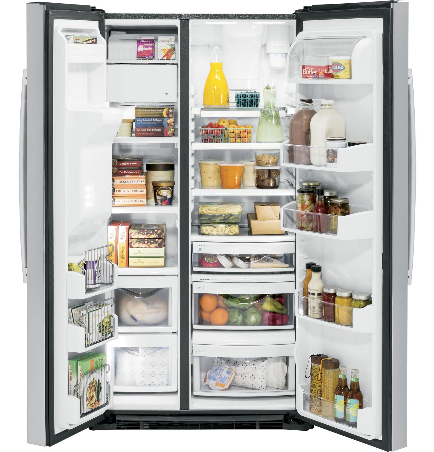 GE APPLIANCES PZS22MYKFS GE Profile Series 21.9 Cu. Ft. Counter-depth Side-by-side REFRI...