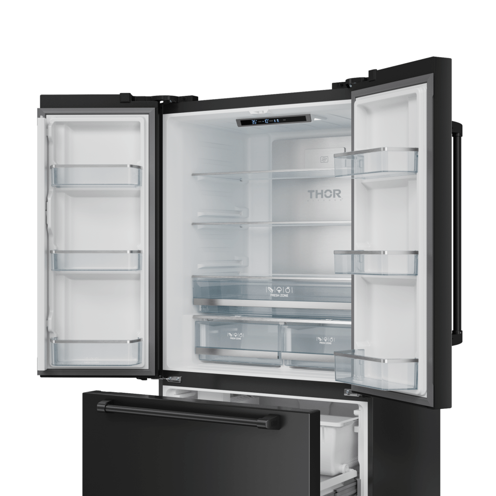 THOR KITCHEN RF3621CTD00 36 Inch 20.3 Cu Ft French Door Counter Depth Refrigerator With Ice ...