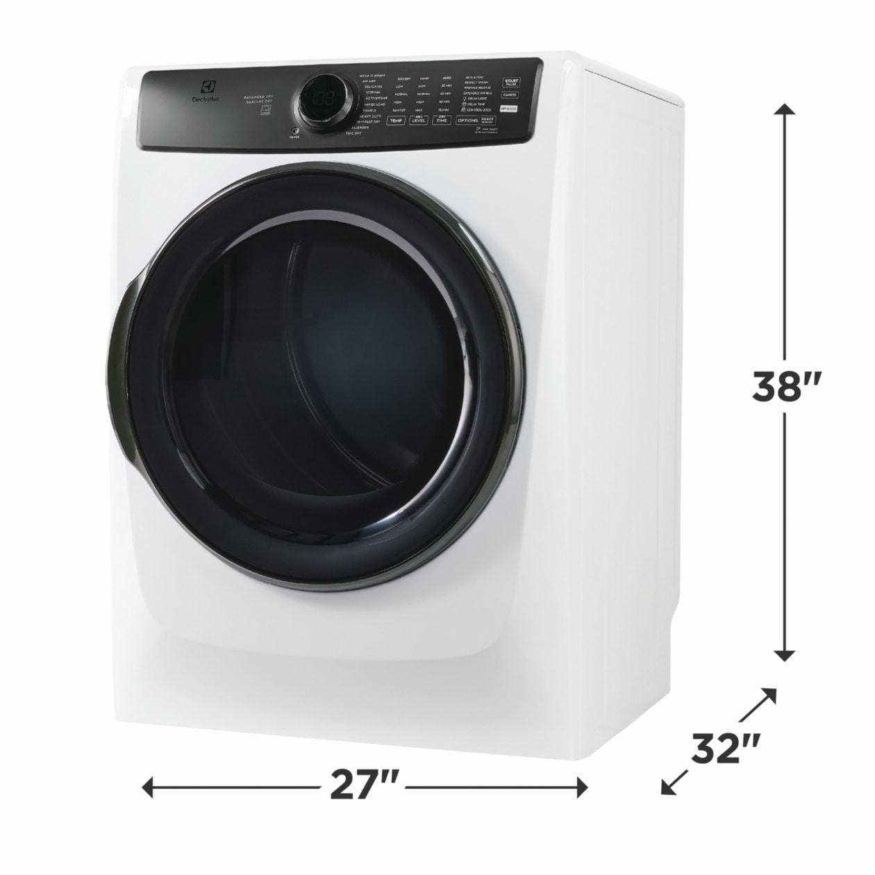 ELECTROLUX ELFG7738AW Electrolux Front Load Perfect Steam Gas Dryer With Luxcare D...