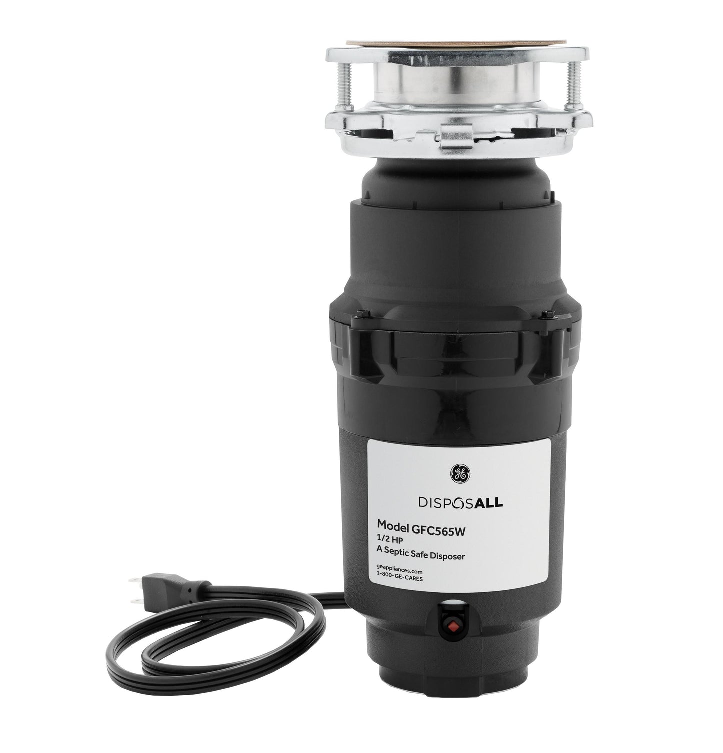 GE APPLIANCES GFC565W GE Disposall 1/2 HP Continuous Feed Garbage Disposer Corded