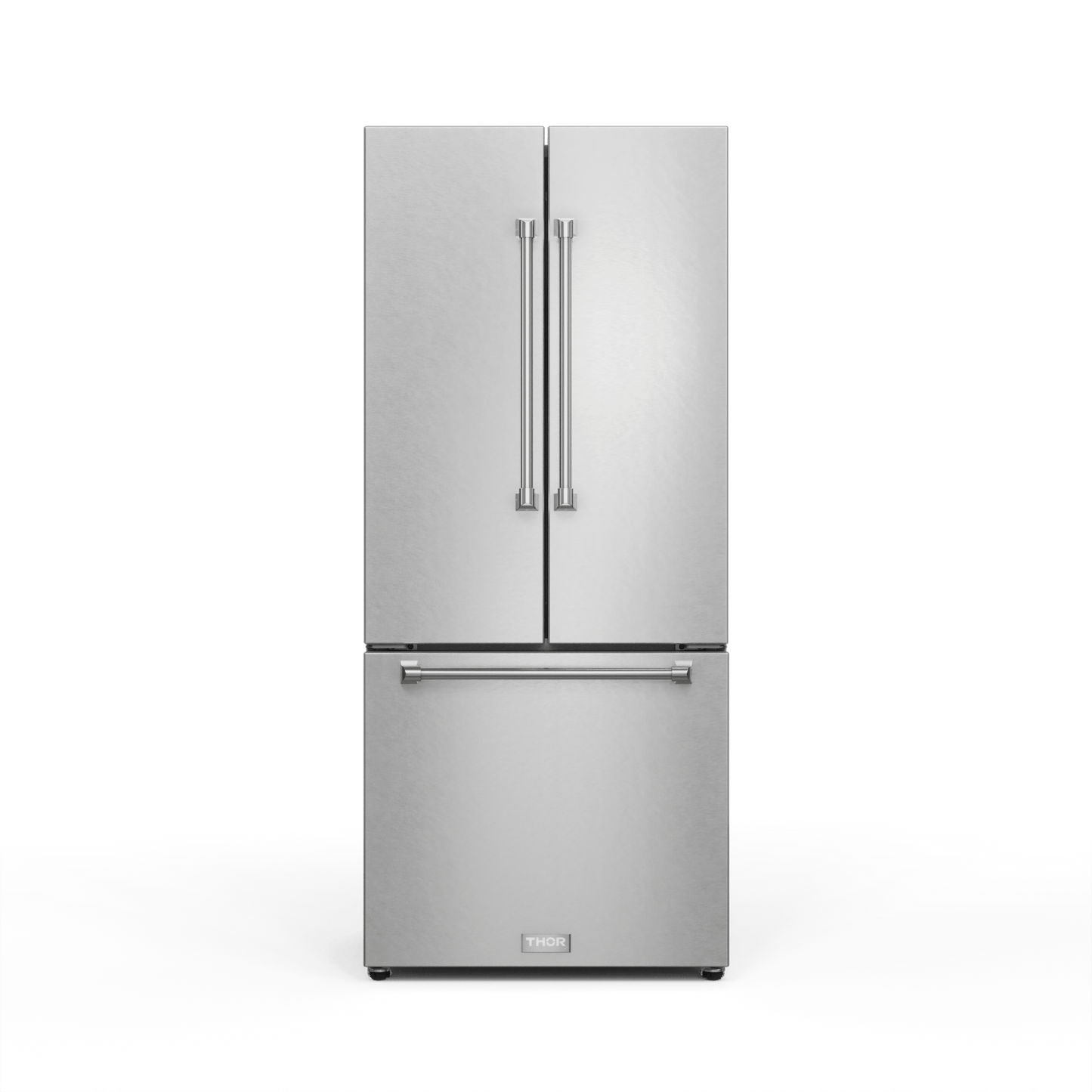 THOR KITCHEN RF3017FFD99 30 Inch 17.7 Cu Ft French Door Counter Depth Refrigerator With Ice ...