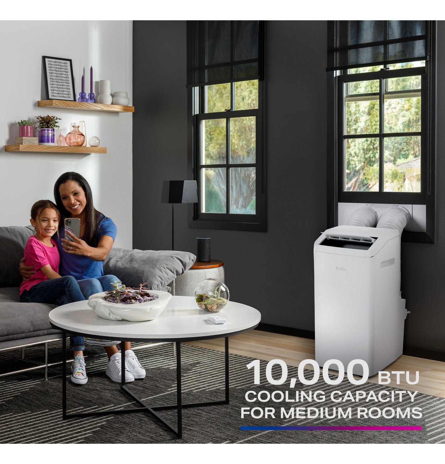GE APPLIANCES PPHV10WWF GE Profile 10,000 BTU Dual-hose, Inverter Portable Air CONDITION...