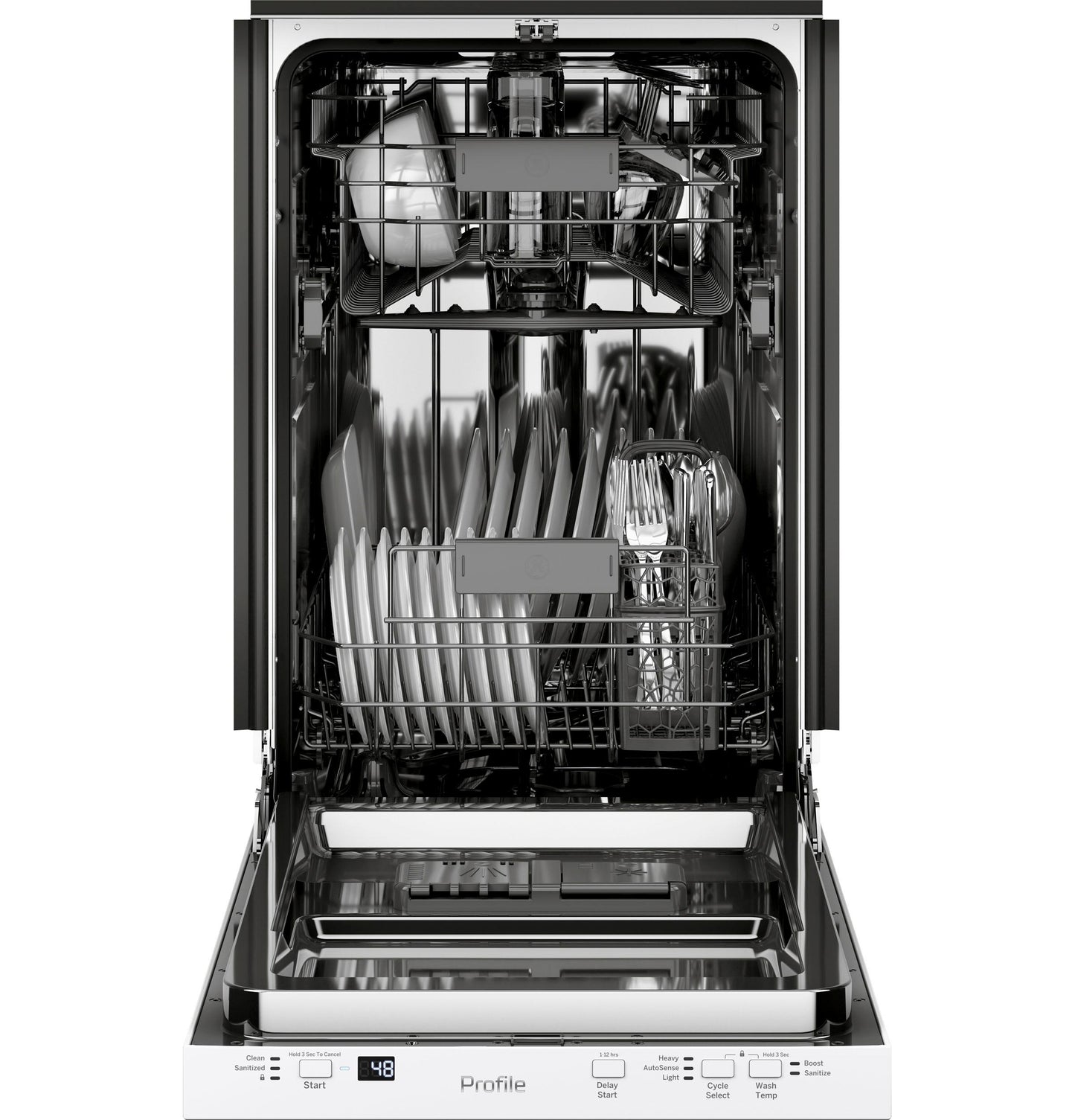 GE APPLIANCES PDT145SGLWW GE Profile 18"" Built-in Dishwasher
