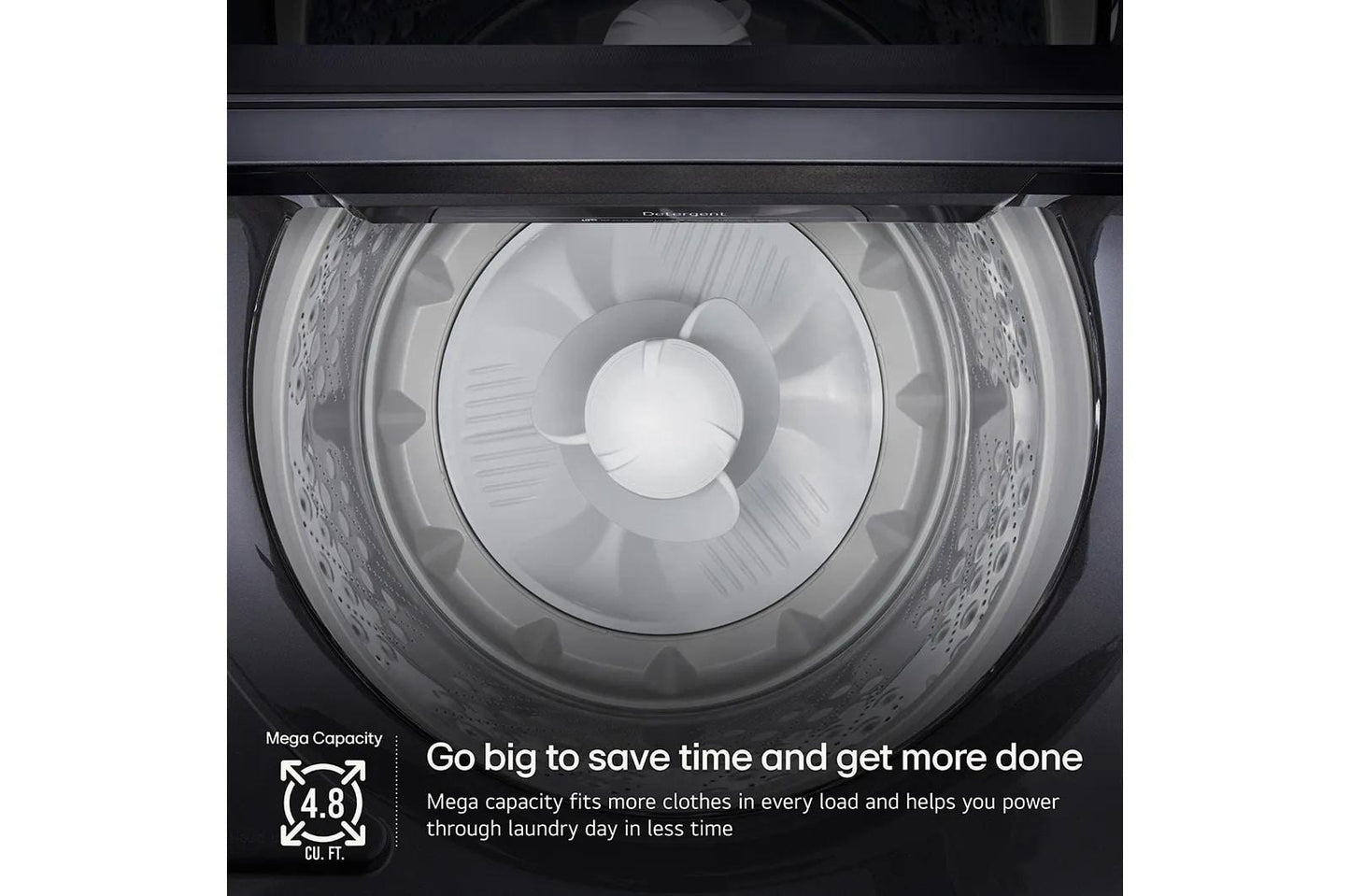 LG WT8205CL 4.8 Cu. Ft. MEGA Capacity Smart Top Load Washer With 4-way AGITA...