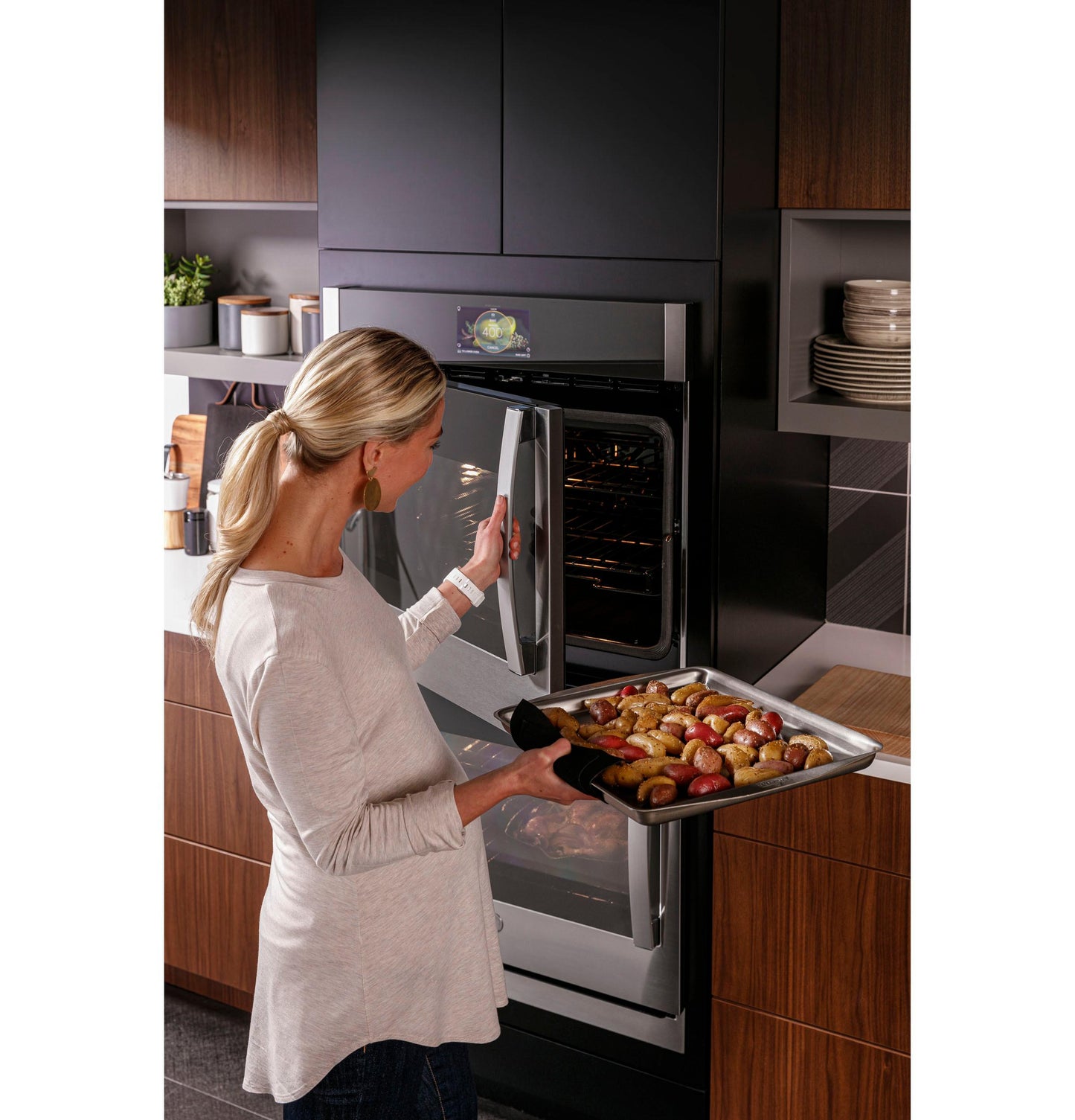 GE APPLIANCES PTD700RSNSS GE Profile 30"" Smart Built-in Convection Double Wall Oven With ...