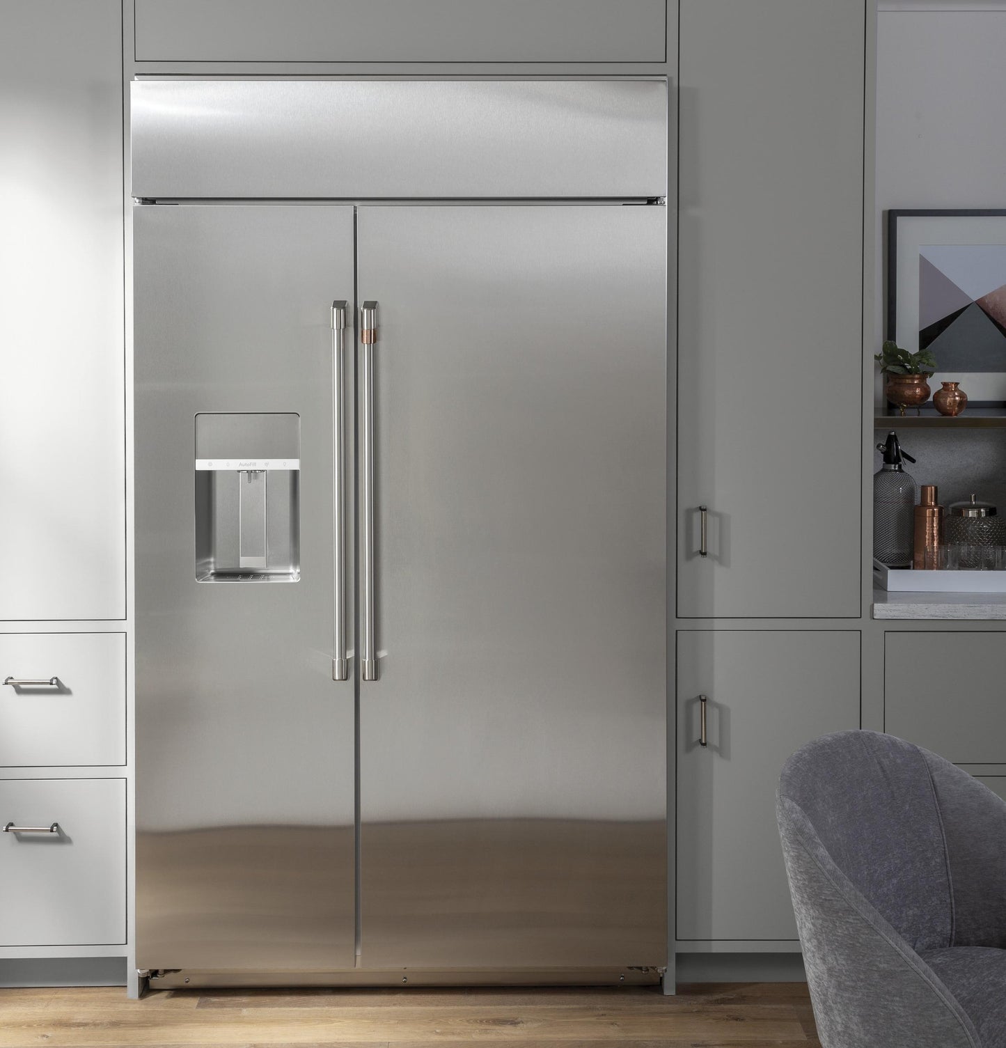 CAFE CSB48YP2NS1 Cafe 48"" Smart Built-in Side-by-side Refrigerator With Dispenser