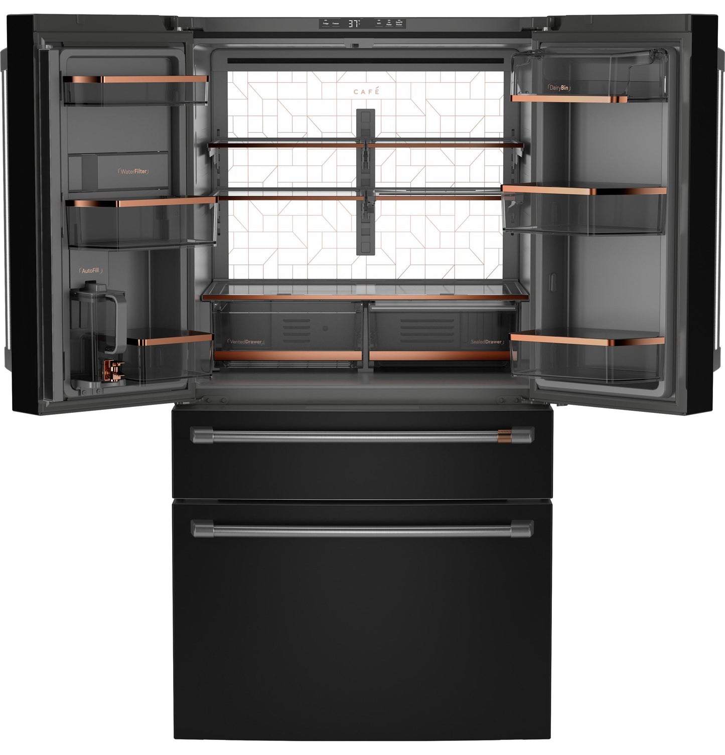 CAFE CJE23DP3WD1 Cafe Energy Star 23.2 Cu. Ft. Smart Counter-depth 4-DO...