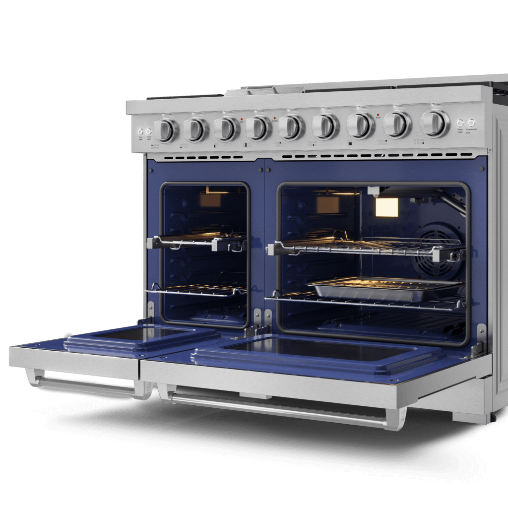 THOR KITCHEN RSG48ELP 48 Inch Professional Lp Range With Tilt Panel Touch Control In STAI...