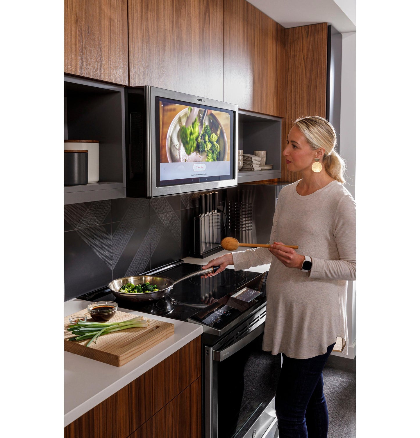 GE APPLIANCES PHS930YPFS GE Profile 30"" Smart Slide-in Fingerprint Resistant FRONT-CONTR...