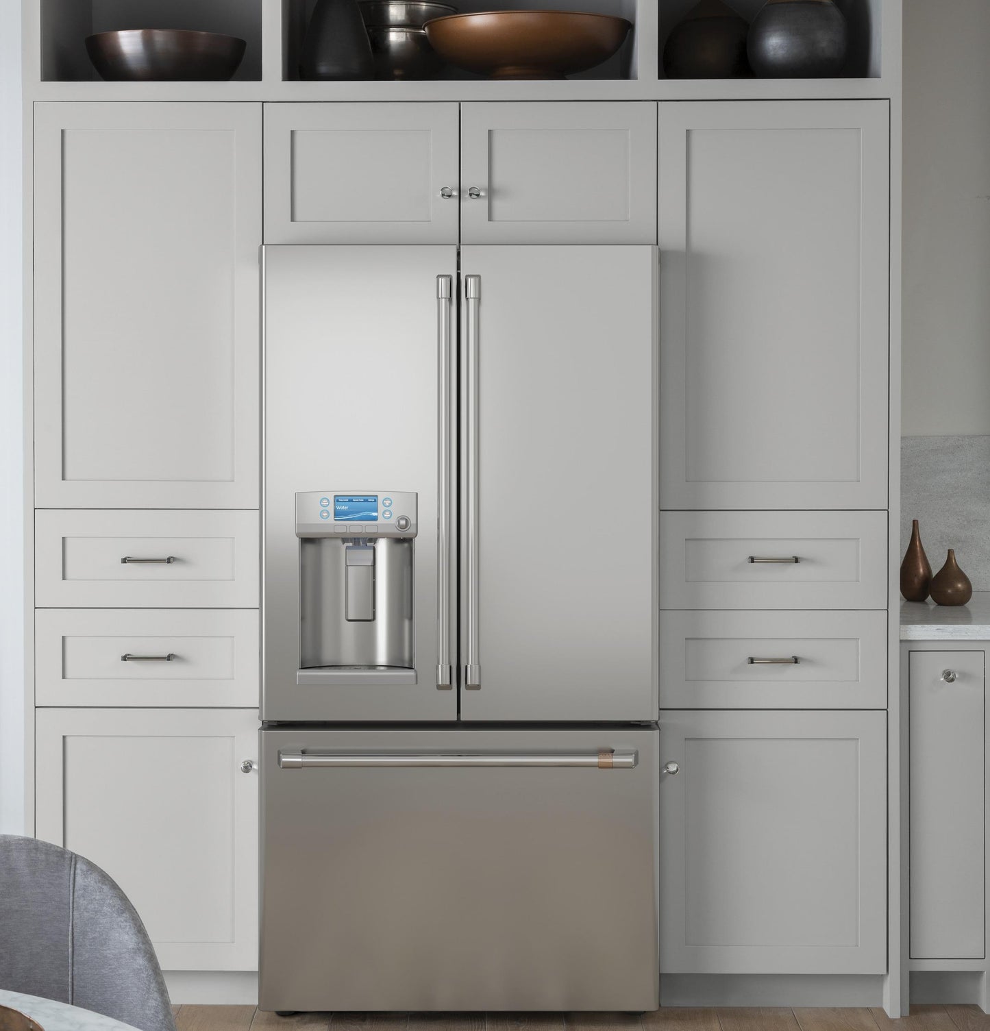 CAFE CYE22TP2MS1 Cafe Energy Star 22.2 Cu. Ft. Counter-depth French-door R...