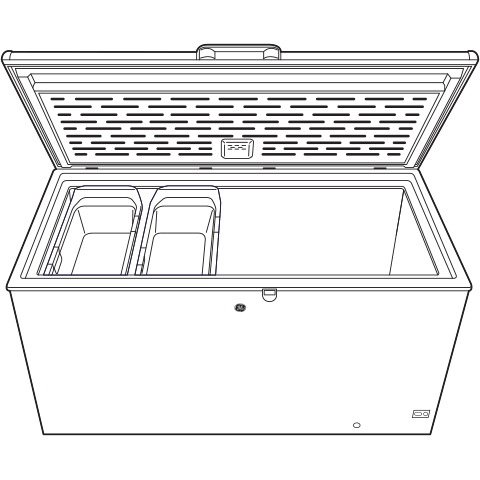 GE APPLIANCES FCM16SLWW Ge 15.7 Cu. Ft. Manual Defrost Chest Freezer