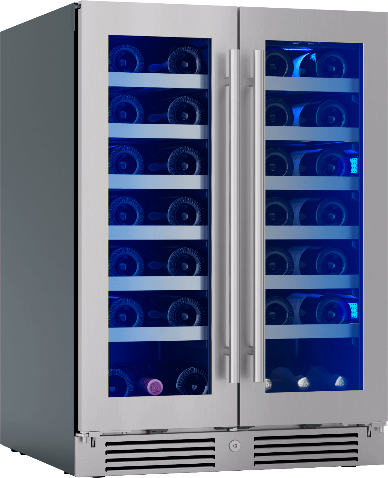 ZEPHYR PRW24C32CG Zephyr 24"" French Door Dual Zone Wine Cooler