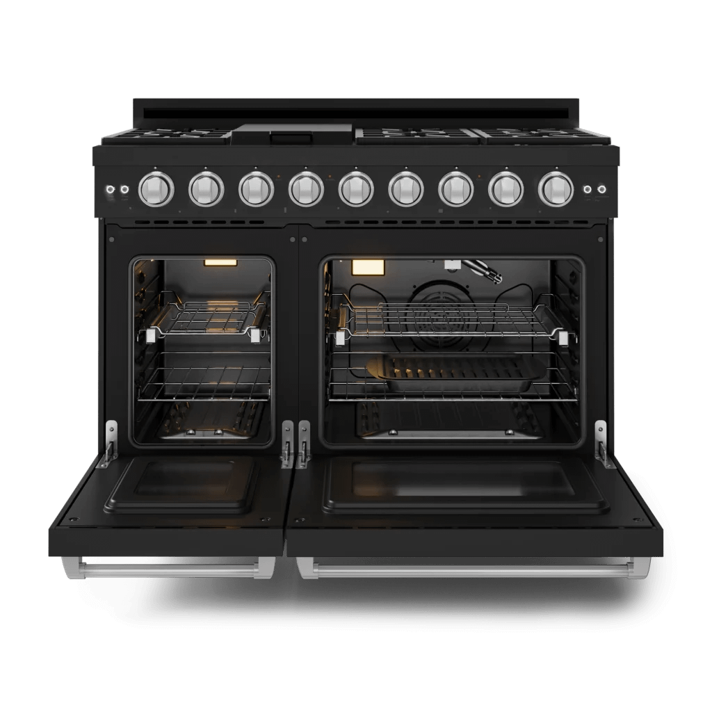 THOR KITCHEN RSG48EBLPSS 48 Inch Professional Lp Range With Tilt Panel Touch Control In BLAC...