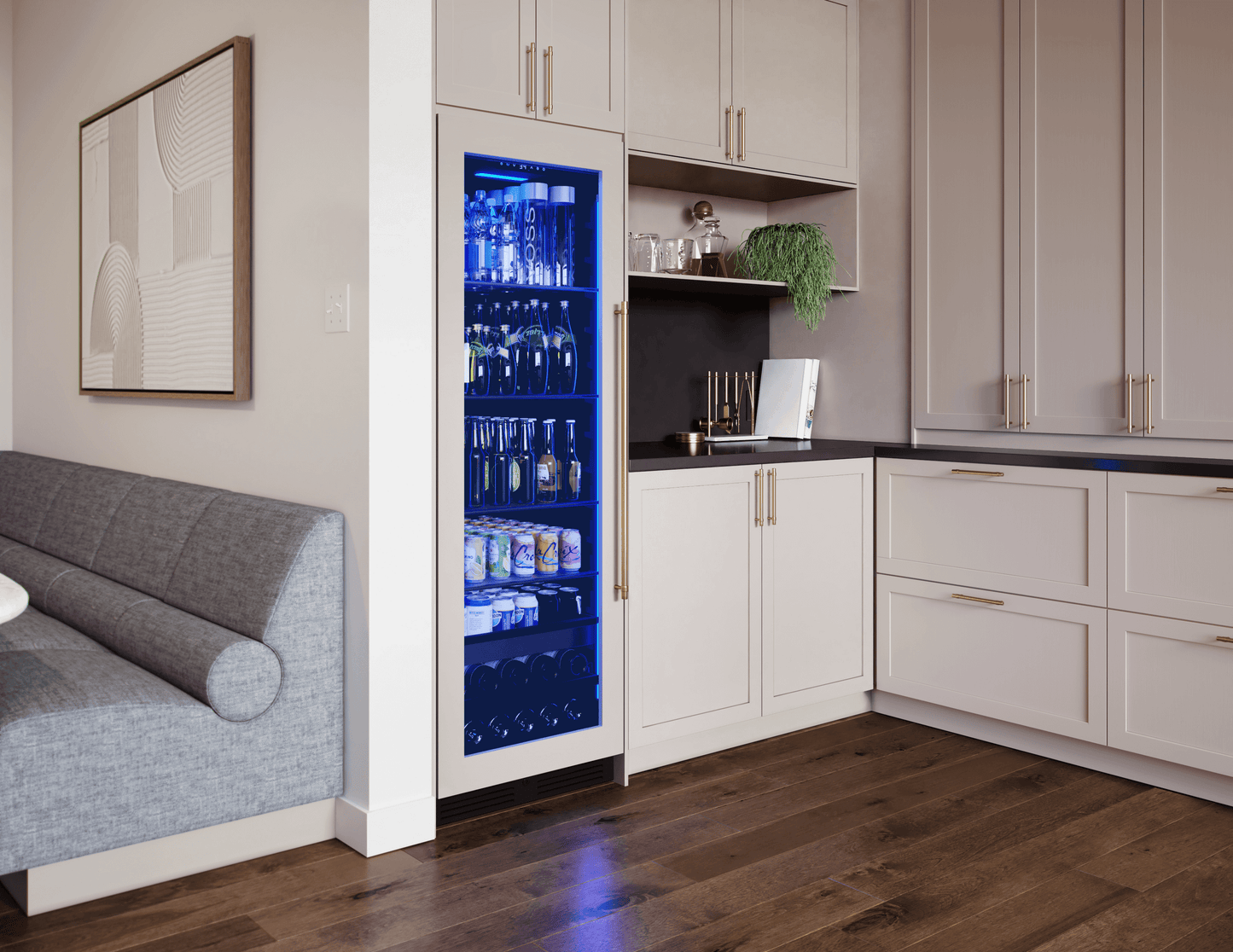 ZEPHYR PRB24F01BPG Zephyr 24"" Full Size Panel Ready Single Zone Beverage Cooler