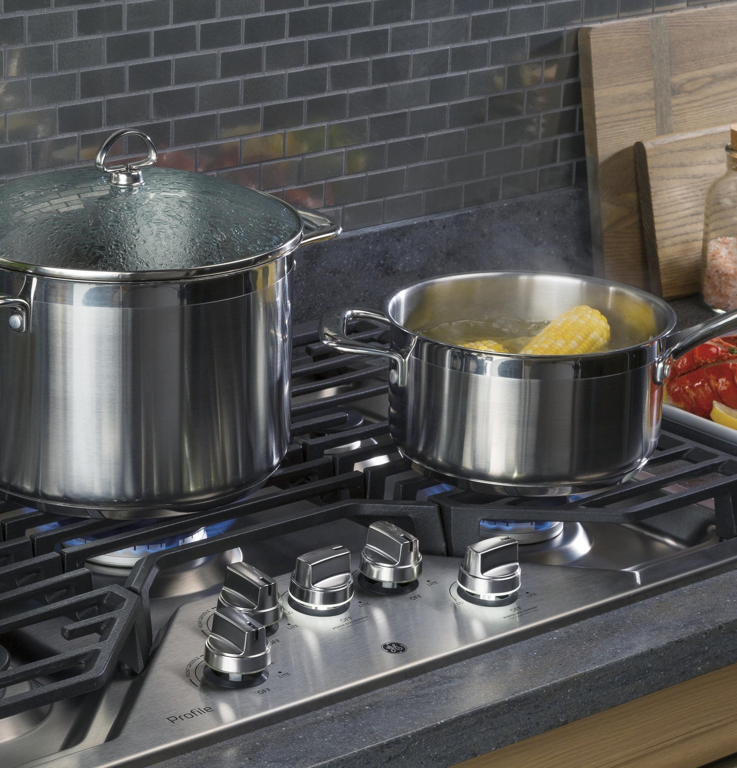 GE APPLIANCES PGP7030SLSS GE Profile Series 30"" Built-in Gas Cooktop