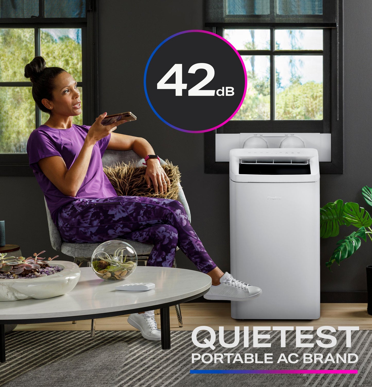 GE APPLIANCES PPHV10WWF GE Profile 10,000 BTU Dual-hose, Inverter Portable Air CONDITION...