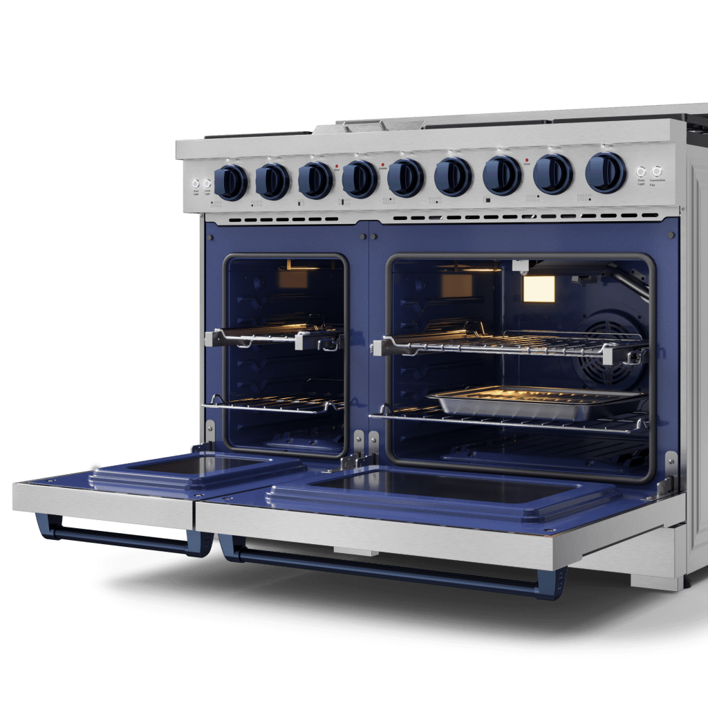 THOR KITCHEN RSG48ELPBLU 48 Inch Professional Lp Range With Tilt Panel Touch Control In STAI...