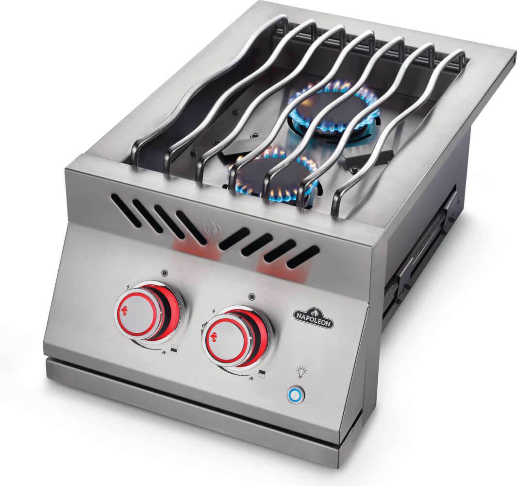 NAPOLEON BBQ BIB12RTNSS Built-in 700 Series Inline Dual Range Top Burner With Stainless STE...