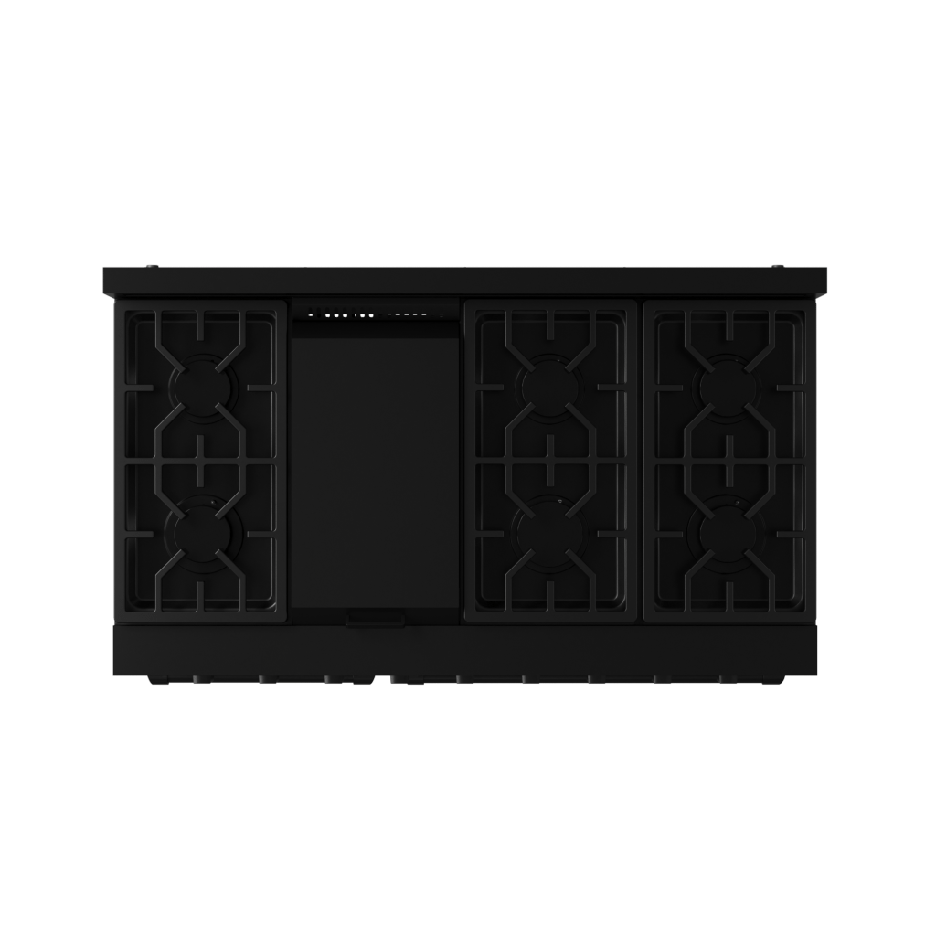 THOR KITCHEN RSG48EBLP 48 Inch Professional Lp Range With Tilt Panel Touch Control In BLAC...