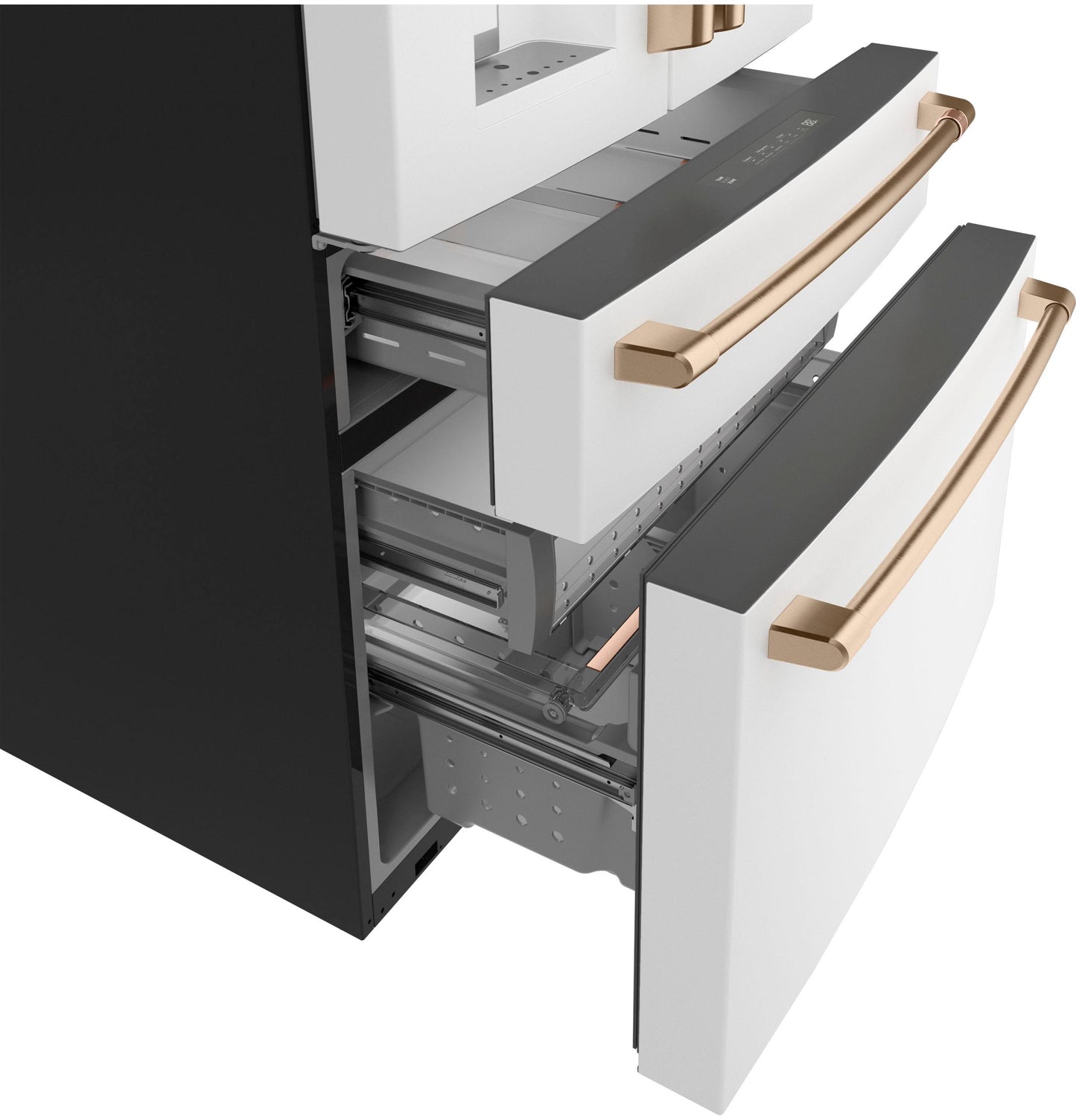 CAFE CXE22DP4PW2 Cafe Energy Star 22.3 Cu. Ft. Smart Counter-depth 4-DO...