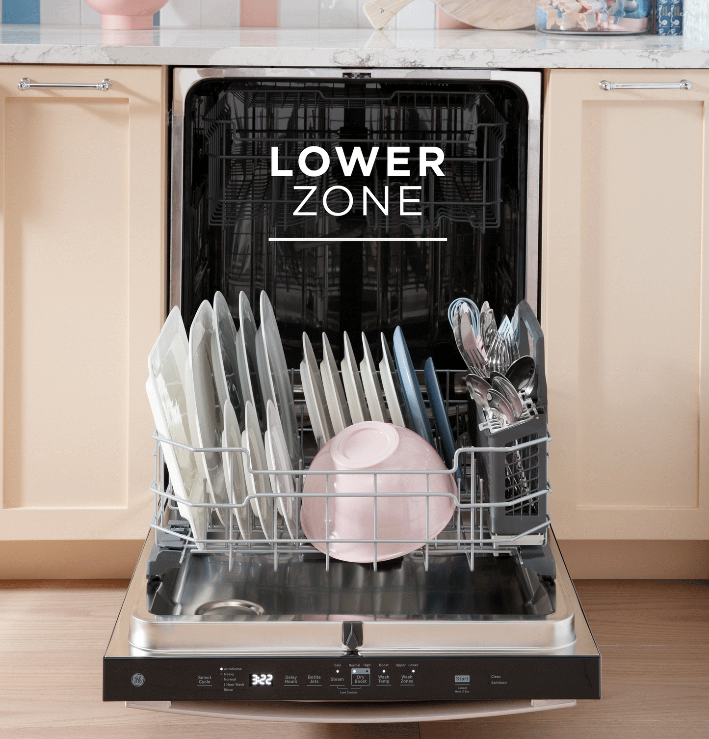 GE APPLIANCES GDF650SMVES Ge Front Control With Stainless Steel Interior Dishwasher With S...