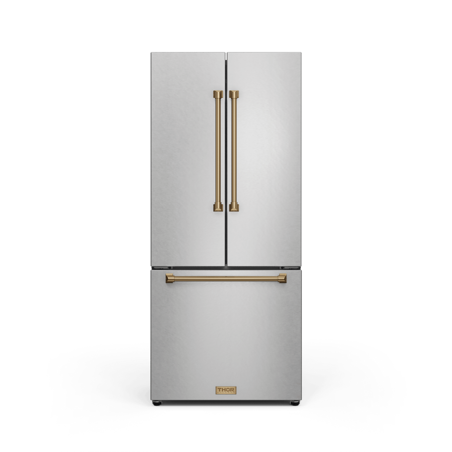 THOR KITCHEN RF3017FFD99BRZ 30 Inch 17.7 Cu Ft French Door Counter Depth Refrigerator With Ice ...