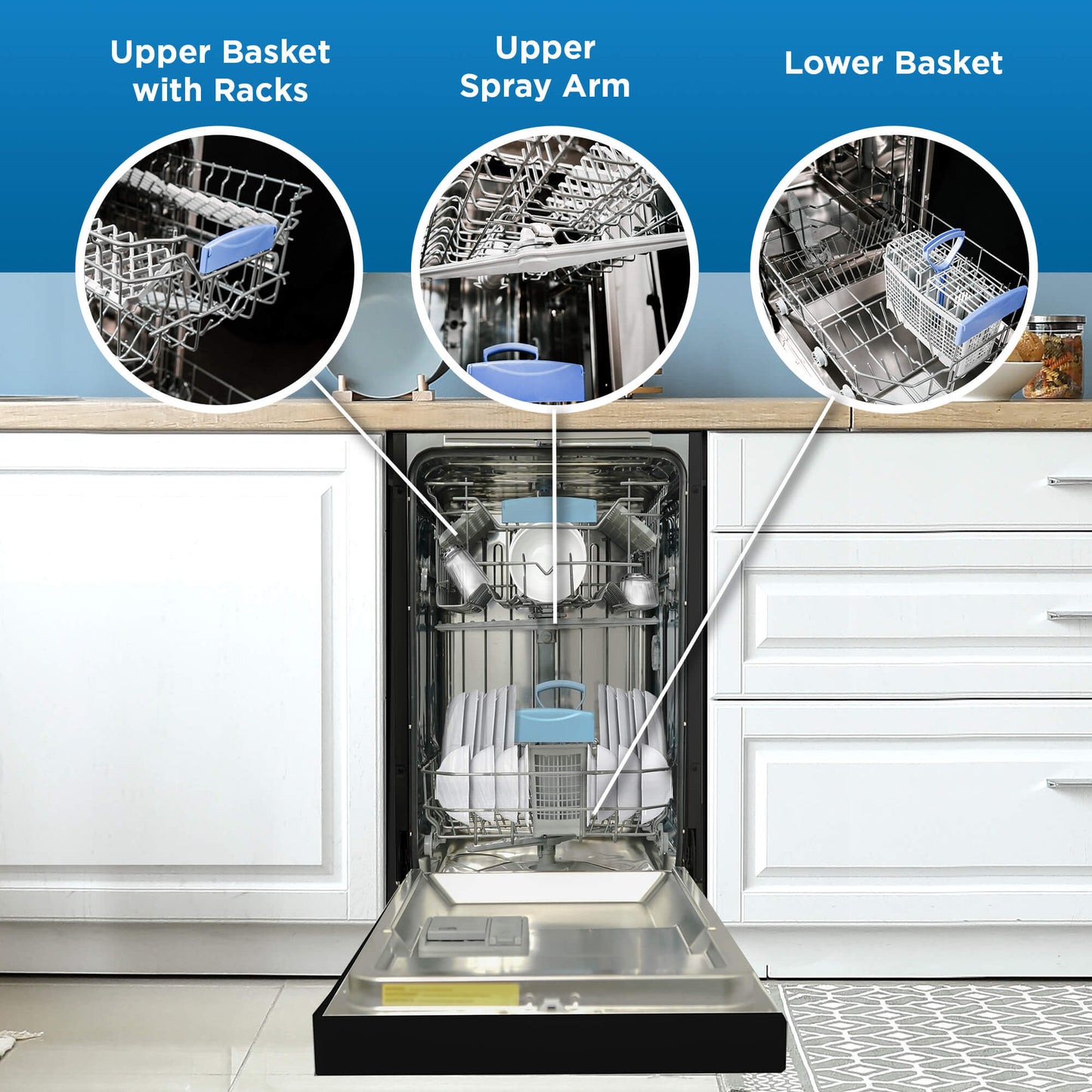 DANBY DDW18D1EB Danby 18"""" Built-in Dishwasher With Front Controls (black)