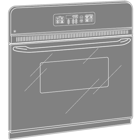 GE APPLIANCES JRP20BJBB GE Appliances 24"" Electric Single Self-cleaning Wall Oven