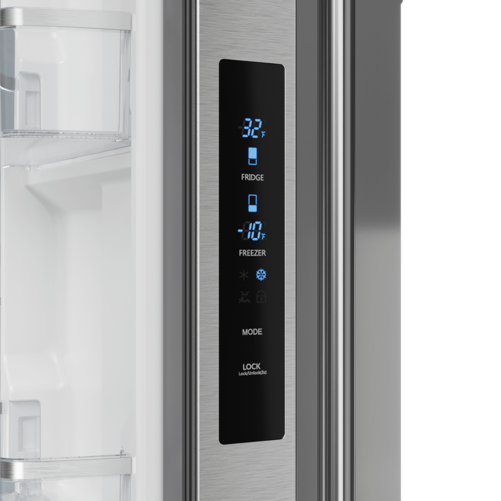 THOR KITCHEN RF3017FFD99 30 Inch 17.7 Cu Ft French Door Counter Depth Refrigerator With Ice ...
