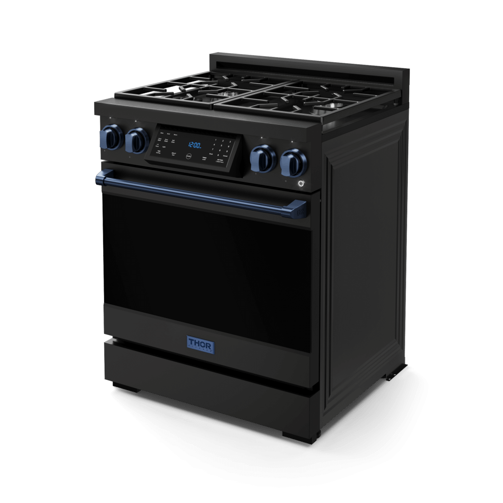 THOR KITCHEN RSG30BBLU 30 Inch Professional Gas Range With Tilt Panel Touch Control In BLA...