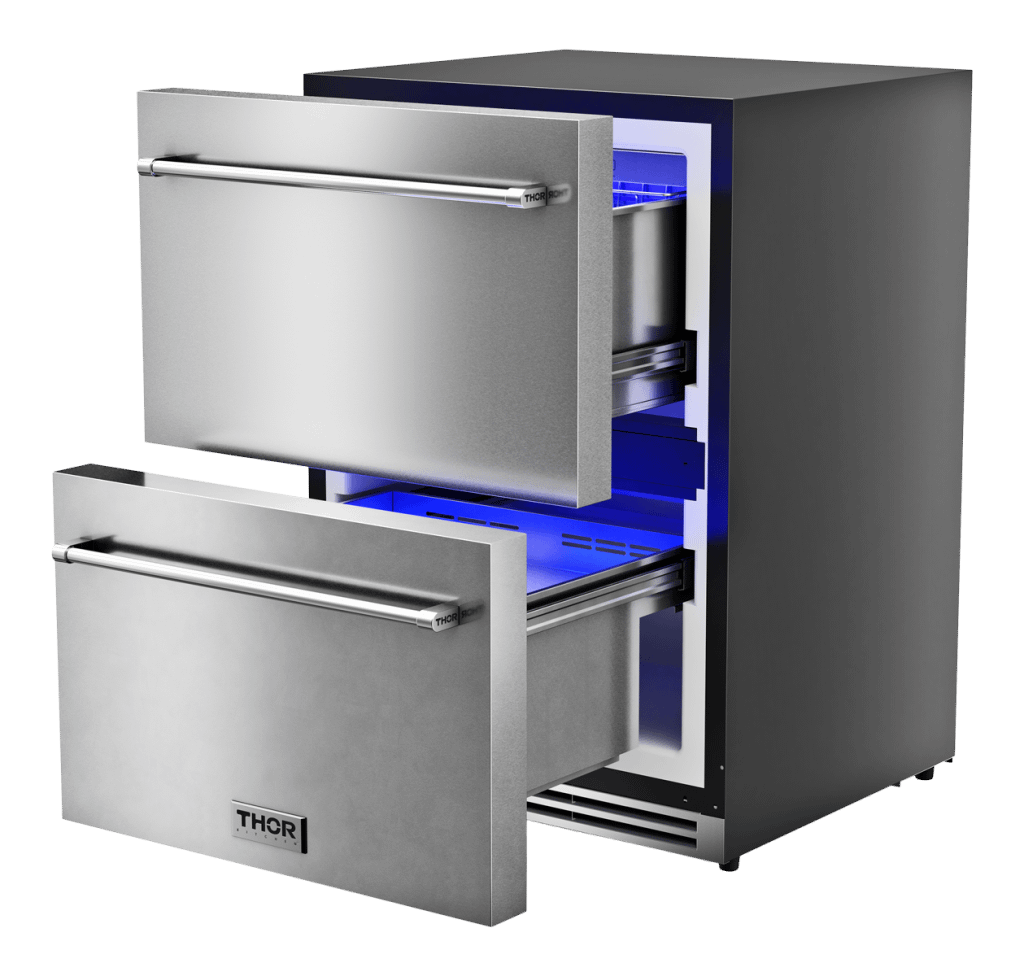THOR KITCHEN TRZ24U 24-inch Indoor Outdoor Freezer Drawer In Stainless Steel - Trz24u