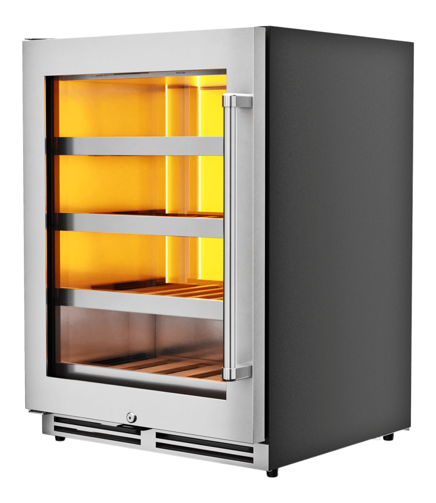 THOR KITCHEN TWC24ULLH 24 Inch Single Zone Wine Cooler, Left Swing, 45 Wine Bottle CAPACIT...