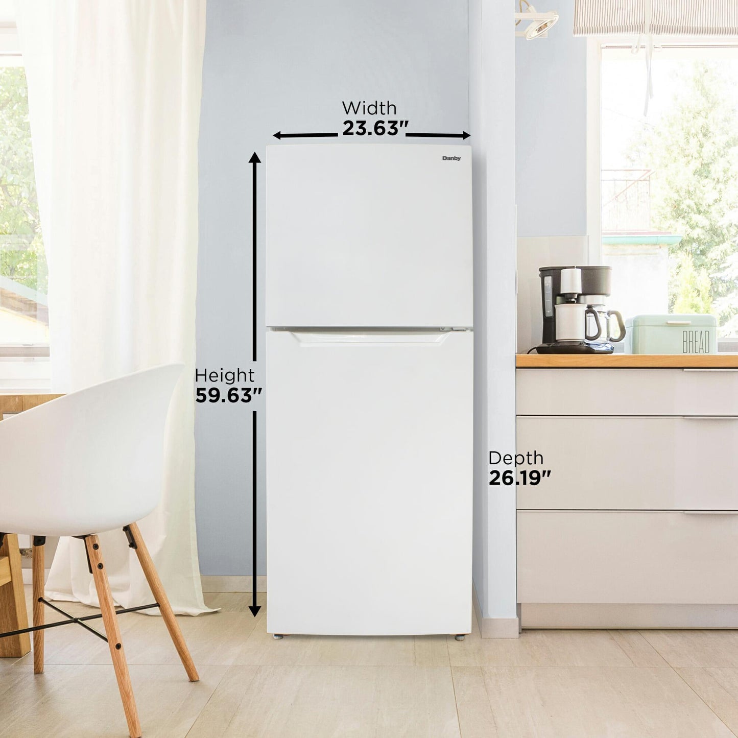 DANBY DFF101B2WDB Danby 10.1 Cu. Ft. Apartment Size Refrigerator
