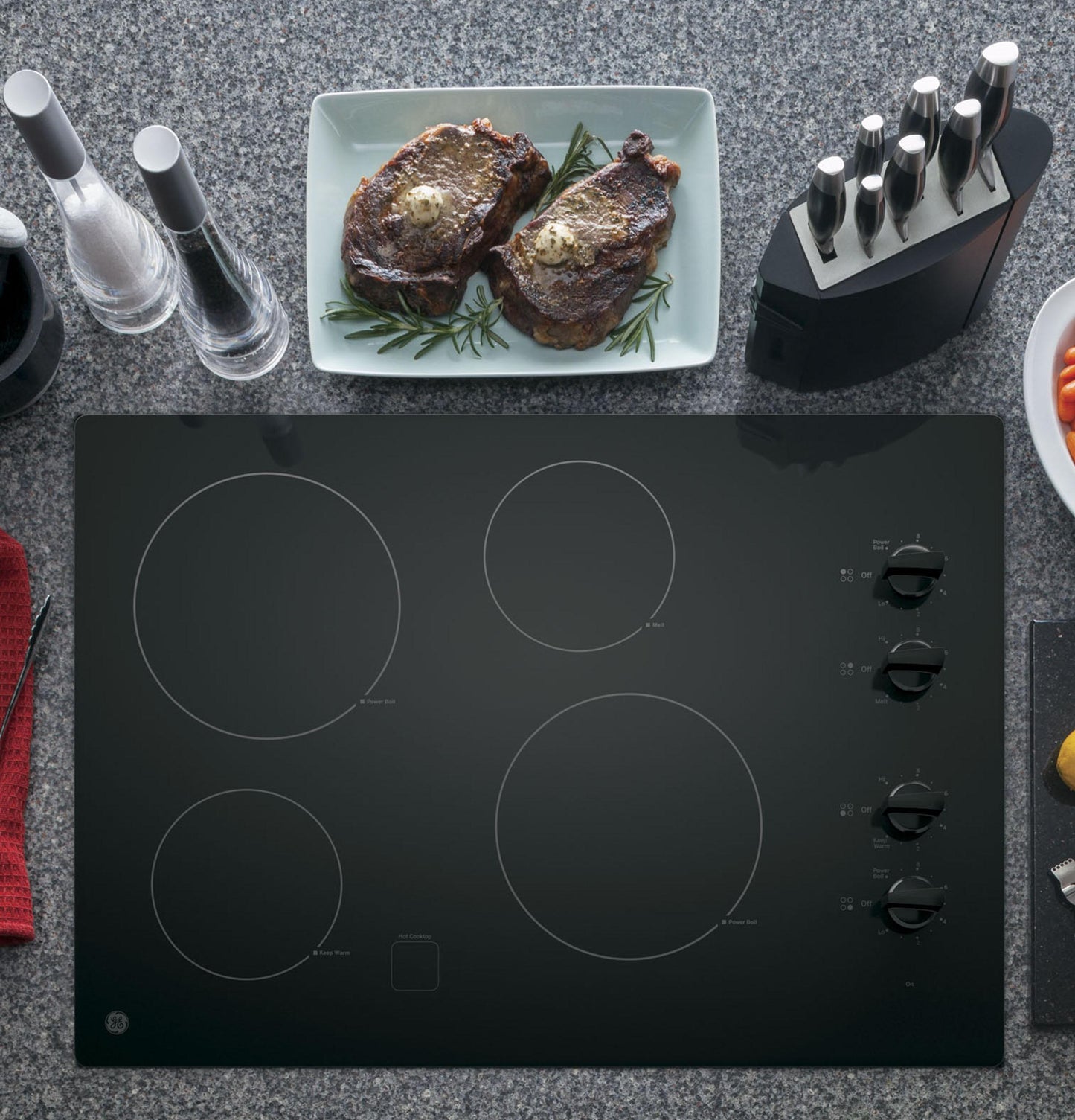 GE APPLIANCES JP3030DWBB Ge 30"" Built-in Knob Control Electric Cooktop
