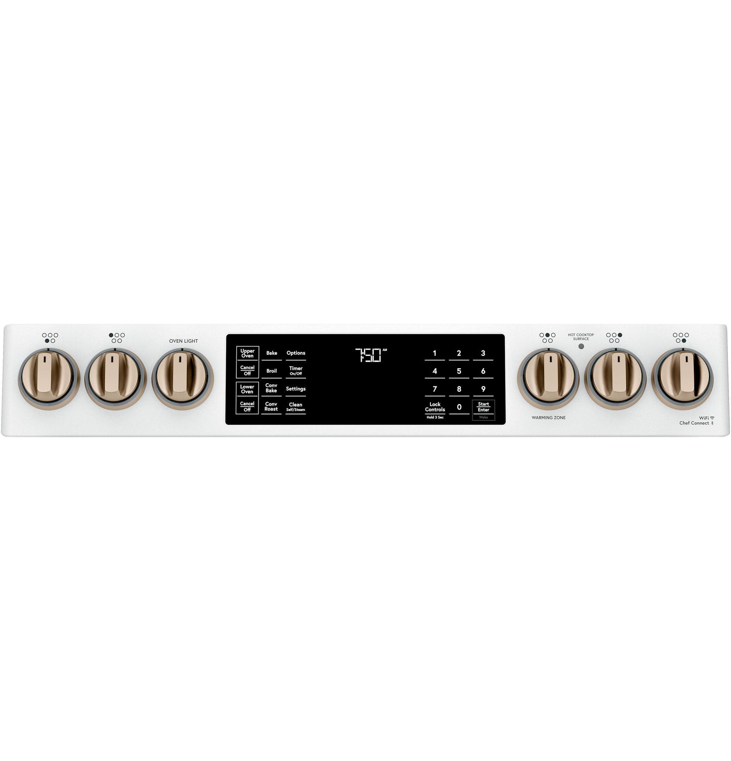 CAFE CES750P4MW2 Cafe 30"" Slide-in Front Control Radiant and Convection DOUBLE...