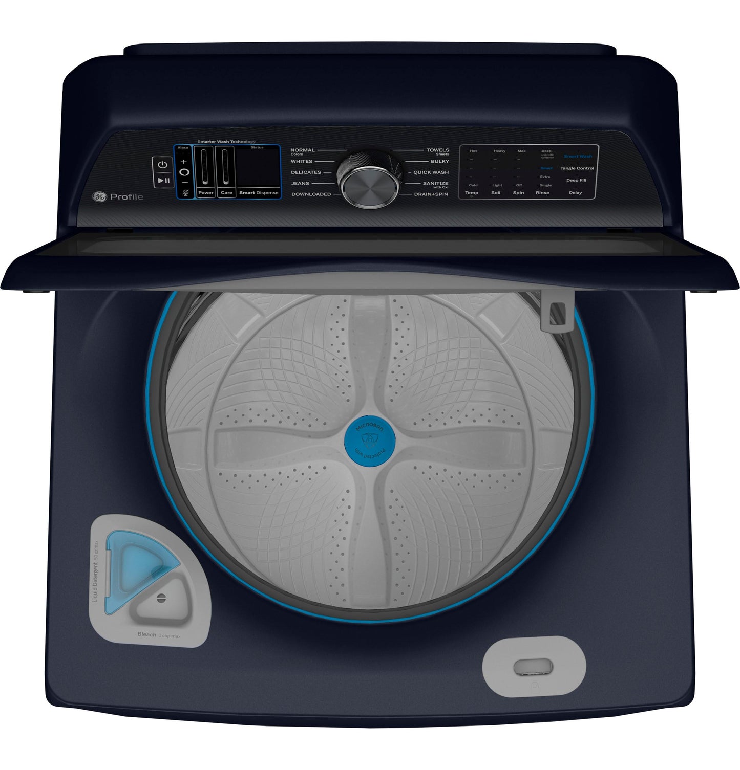 GE APPLIANCES PTW900BPTRS GE Profile 5.4 Cu. Ft. Capacity Washer With Smarter Wash TECHNO...