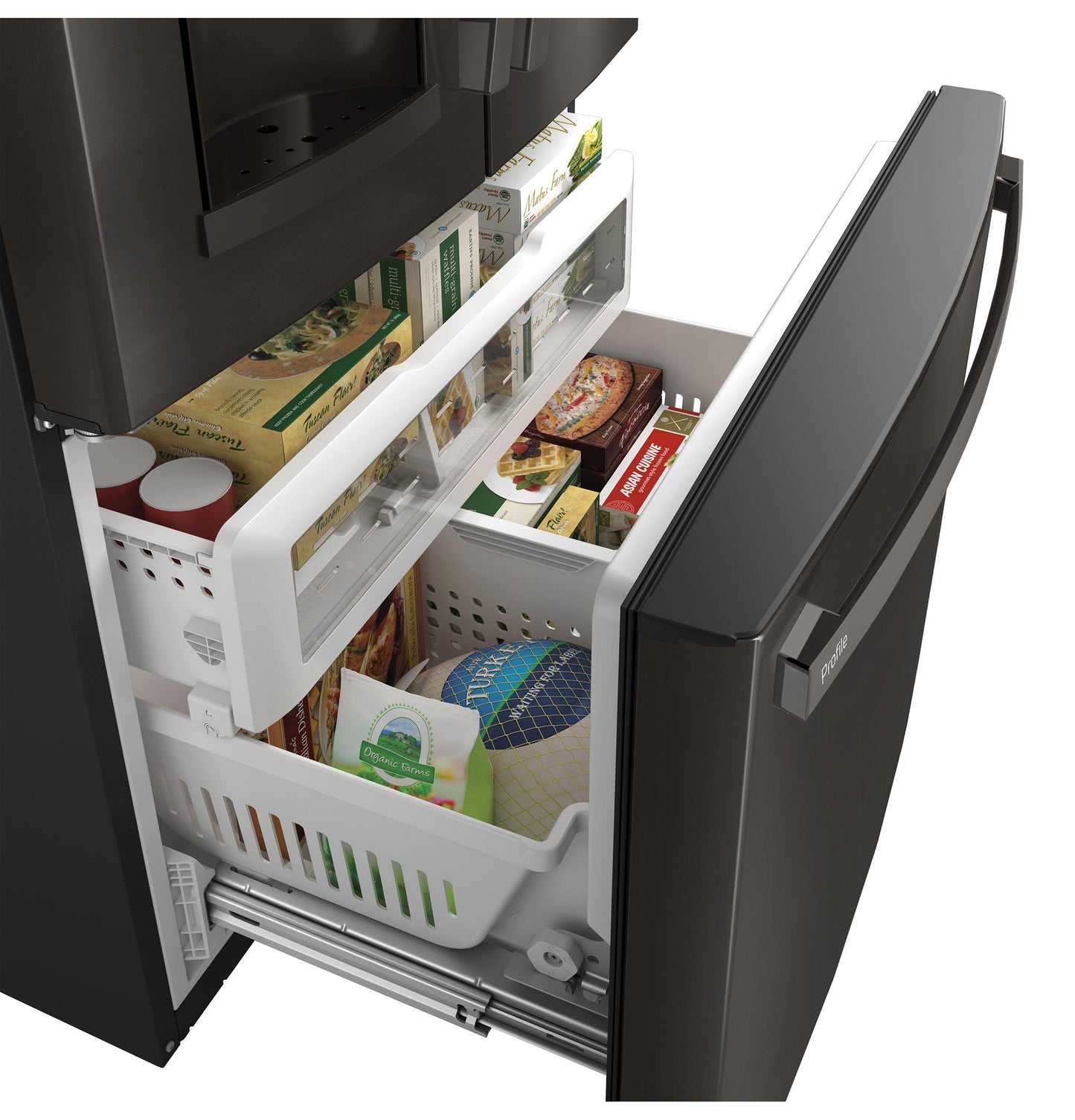 GE APPLIANCES PYE22KBLTS GE Profile Series Energy Star 22.2 Cu. Ft. Counter-depth FRENCH-...