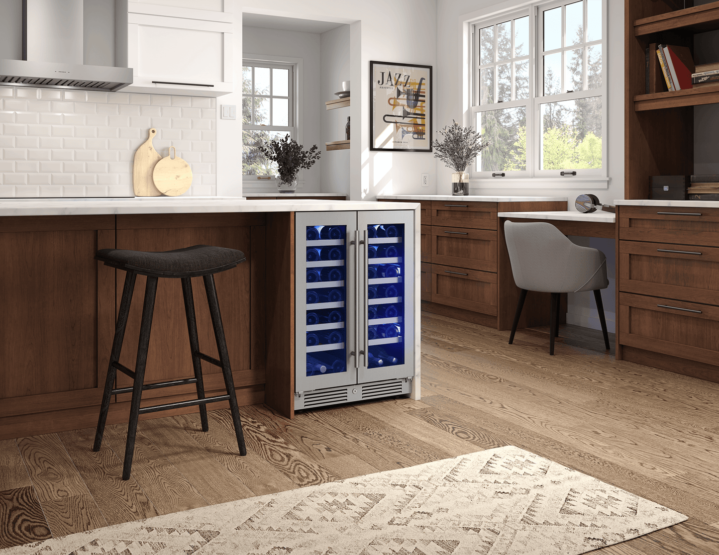ZEPHYR PRW24C32CG Zephyr 24"" French Door Dual Zone Wine Cooler