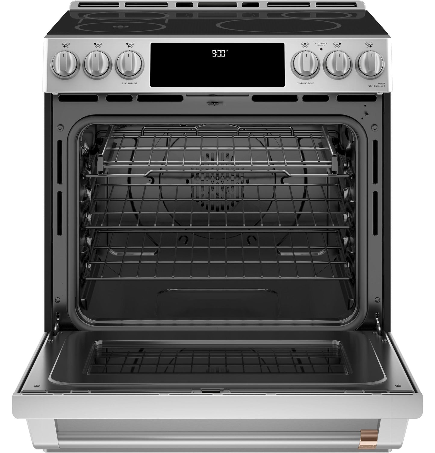 CAFE CHS90XP2MS1 Cafe 30"" Smart Slide-in, Front-control, Induction and CON...