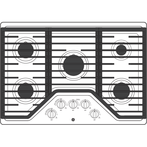 GE APPLIANCES JGP5030DLBB Ge 30"" Built-in Gas Cooktop