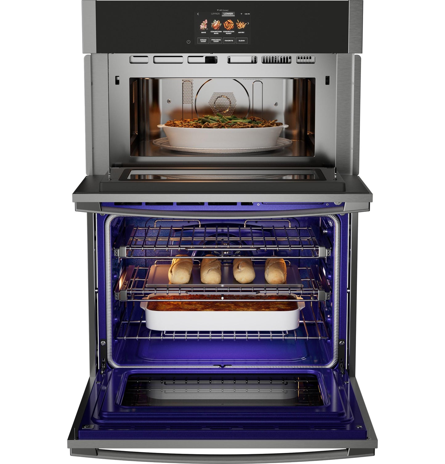 GE APPLIANCES PT9900SWSS GE Profile 30 In. Combination Double Wall Oven With Convection, ...