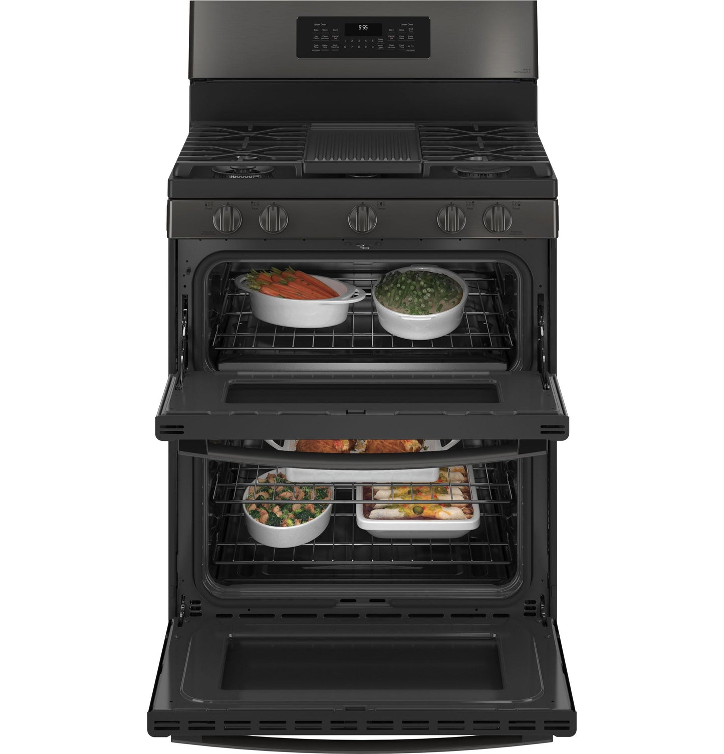 GE APPLIANCES PGB965BPTS GE Profile 30"" Free-standing Gas Double Oven Convection Range W...