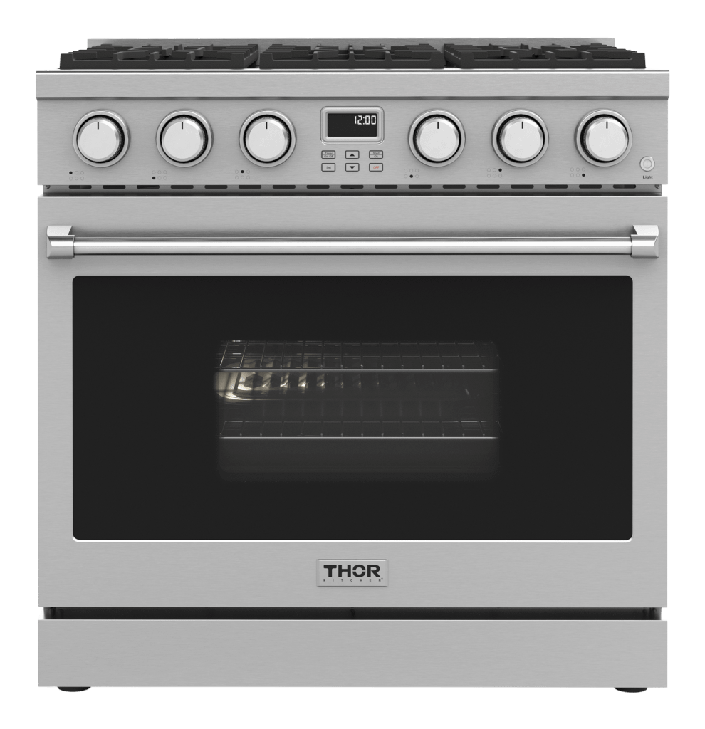THOR KITCHEN ARG36 36 Inch Contemporary Professional Gas Range In Stainless Steel