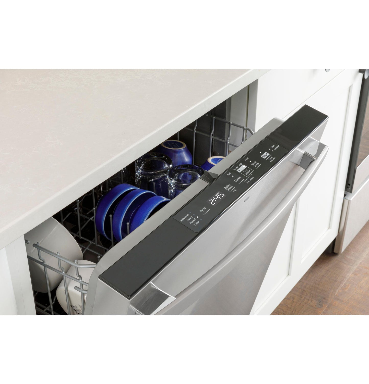 GE APPLIANCES GDT550PGRWW Ge Top Control With Plastic Interior Dishwasher With Sanitize CY...